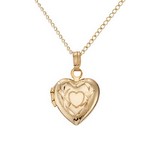 Gold-Filled Engraved Childrens Heart Locket